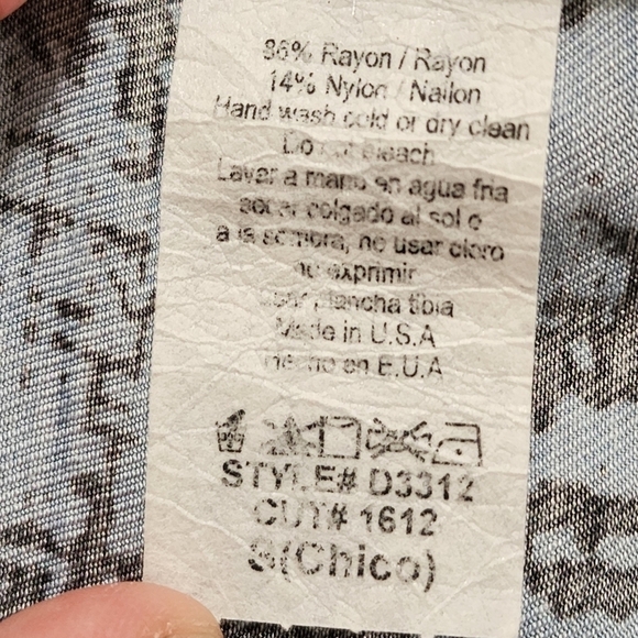 EVERLY Blue Abstract Print Dress Size S - Picture 8 of 8